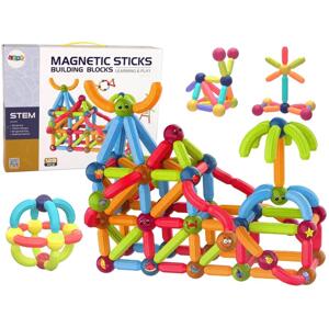 Lean Toys Súprava magnetických farebných blokov 128 prvkov