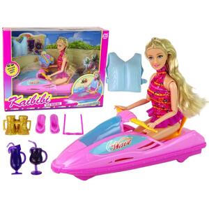 Lean Toys Súprava bábiky motorového člna s príslušenstvom