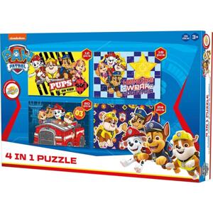 Detské puzzle 4v1 LABKOVÁ PATROLA veselé dobrodružstvo, 19x29 cm
