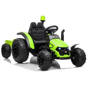 Lean Toys Elektrický traktor HZB-200 - zelený - motor 2x45W - batéria - 1x12V7Ah
